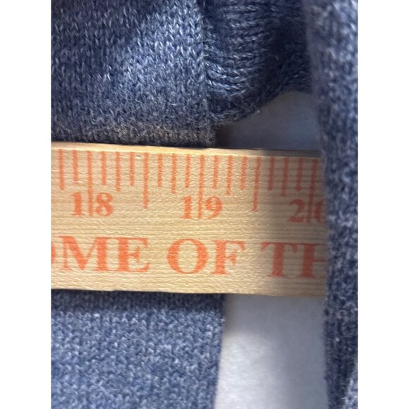 Black Brown 1826 Mens Blue Knit Pullover Sweater With Button-Up Collar S/P Made - Picture 8 of 10